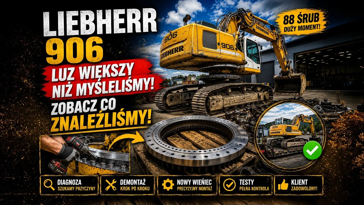 Drehkranz am Ende. Wie lange konnte man so noch fahren? Liebherr 906