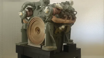 Reparatur des Liebherr D9406 TI Motors im Liebherr LTM 1090/1 Kran