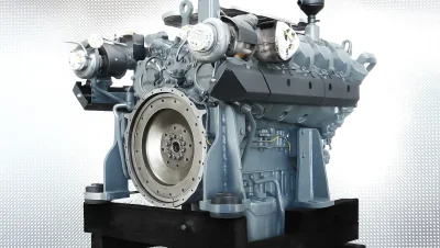 Reparatur des Motors D9508 A7 (450 kW) im Mobilkran LTM 1400-7.1