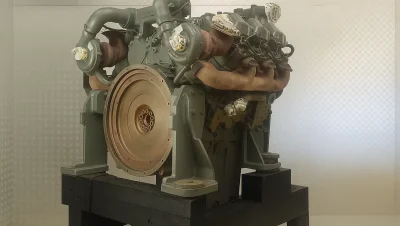 Reparatur des Liebherr D9406 TI-E A3 Motors im Raupenkran LR 1400/2