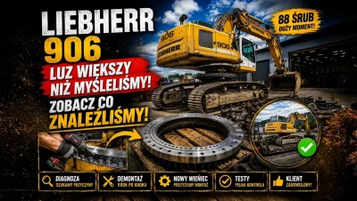 Drehkranz am Ende. Wie lange konnte man so noch fahren? Liebherr A906