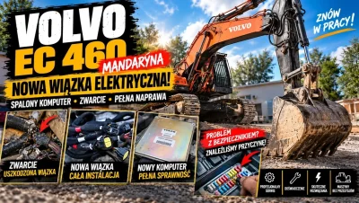 Steuergerät im Volvo EC460 abgebrannt! Austausch des kompletten Kabelbaums