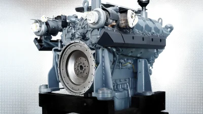 Reparatur des Liebherr D9508 A7 Motors im LTM 1450-8.1 Kran