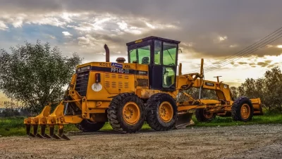 Schürfzug und Motorgrader