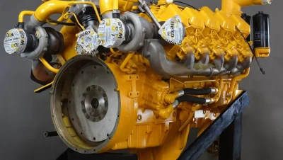 Reparatur des Liebherr D 9408 TI-E Motors im LTM 1800 Kran