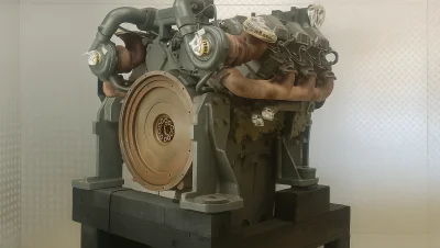 Reparatur des Liebherr D9406 TI-E Motors im Kettenkran LR 1400/1