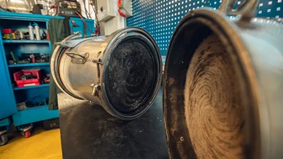 Reinigung des DPF-Filters in der Volvo EC240B Raupenbagger