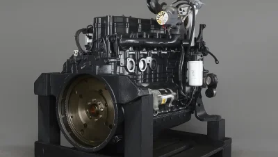 Reparatur des Cummins QSB6.7 Motors in der Keestrack R3 Brecheranlage