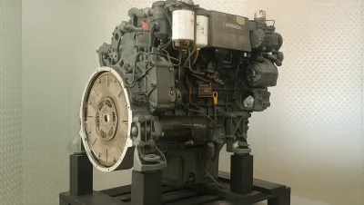 Reparatur des Liebherr D926 TI Motors im LTM 1040/1 Kran